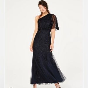 Adrianna Papell Beaded Long Black Gown, NWT, Size 20W